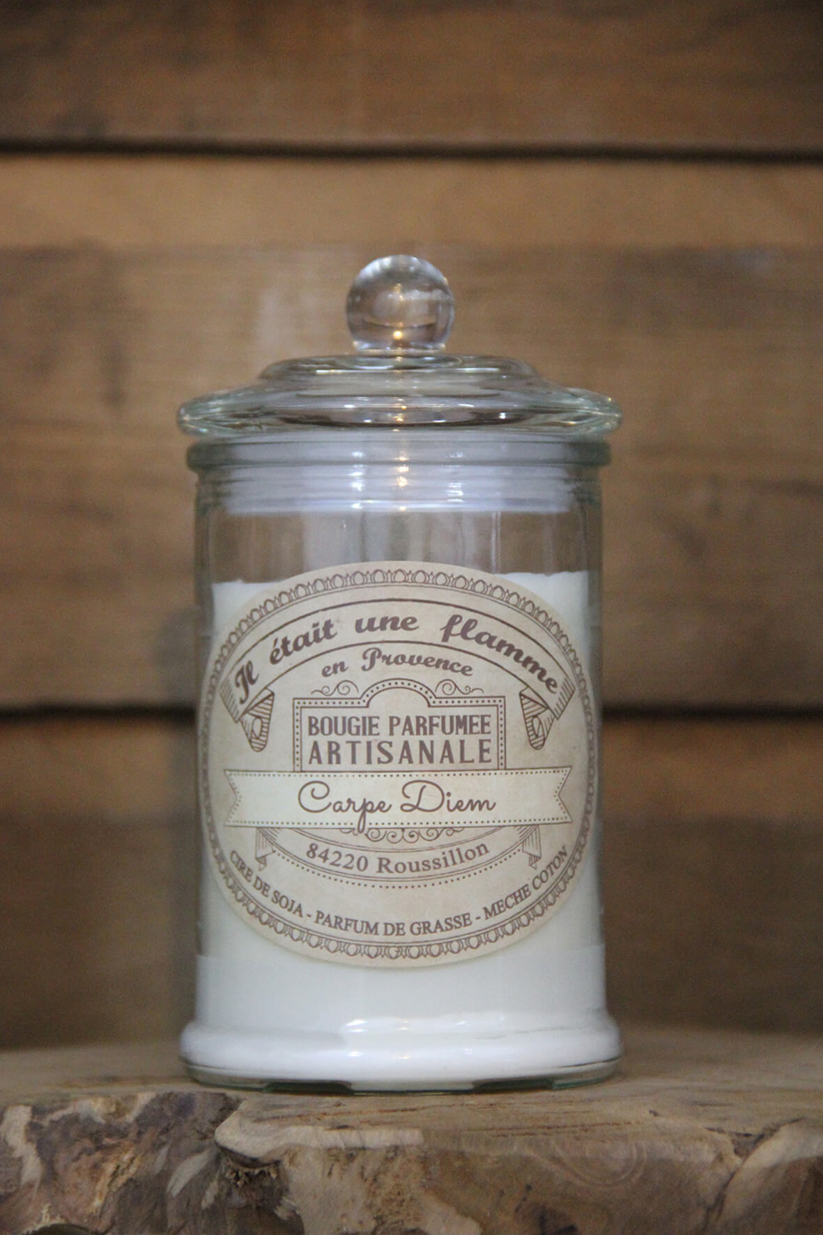bougies bio artisanales parfumées fleur de coton naturelles non toxique fabriquées à la main cire végétale de soja parfum de Grasse, 300g, 60h de combustion.