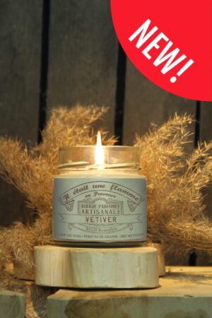 Bougie artisanale parfumée vétiver