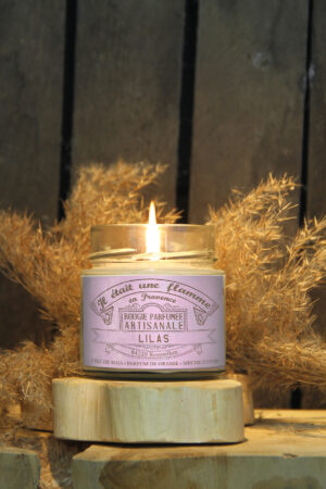 Bougie artisanale parfumée lilas