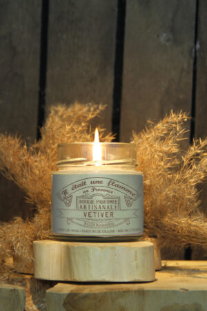 Bougie artisanale parfumée vétiver