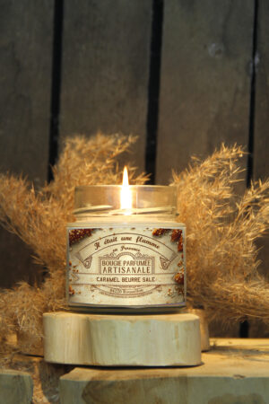 Bougie artisanale parfumée caramel beurre salé