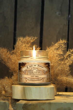 bougie artisanale parfumée fève tonka