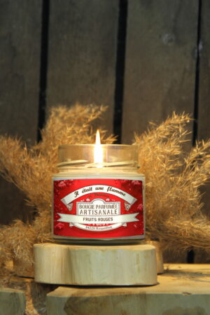 bougie artisanale parfumée fruits rouges