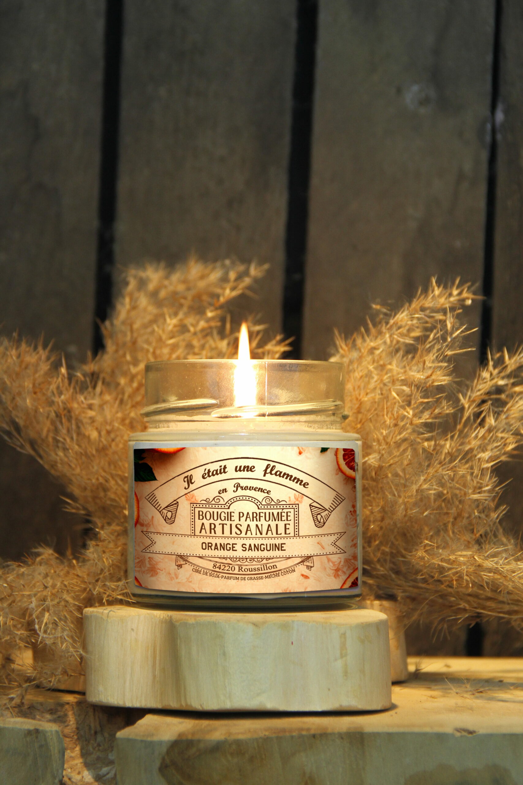 Bougie artisanale parfumée orange sanguine