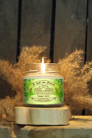 Bougie artisanale parfumée pomme verte